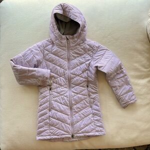 Columbia Girls Heavenly Hooded Long Jacket, Lavender Pearl, Medium (10/12).